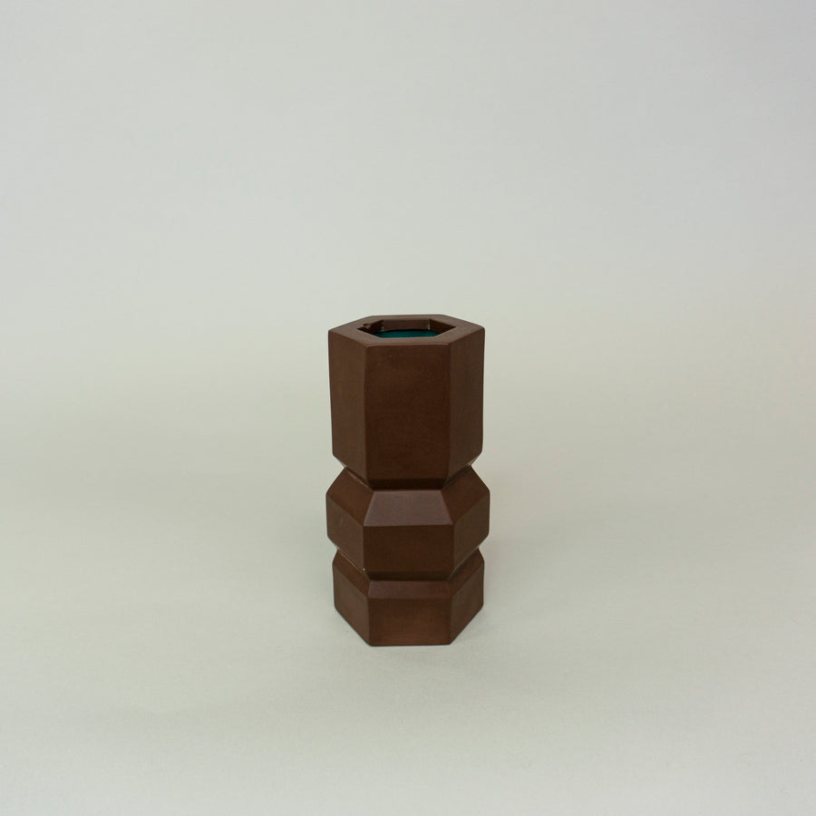 Vase Hexad 03 - Dark Brown